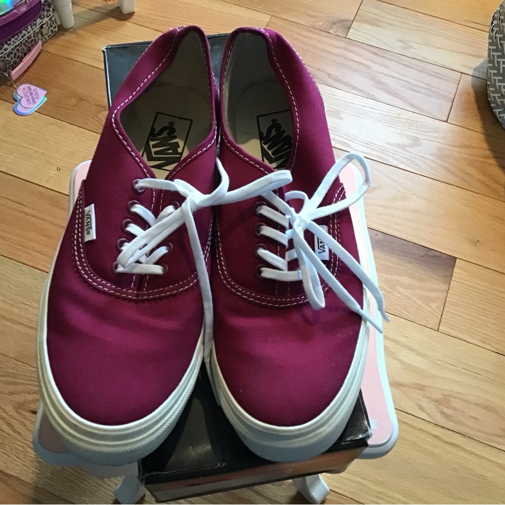 Vans Red plum Twill Sneakers 8.5